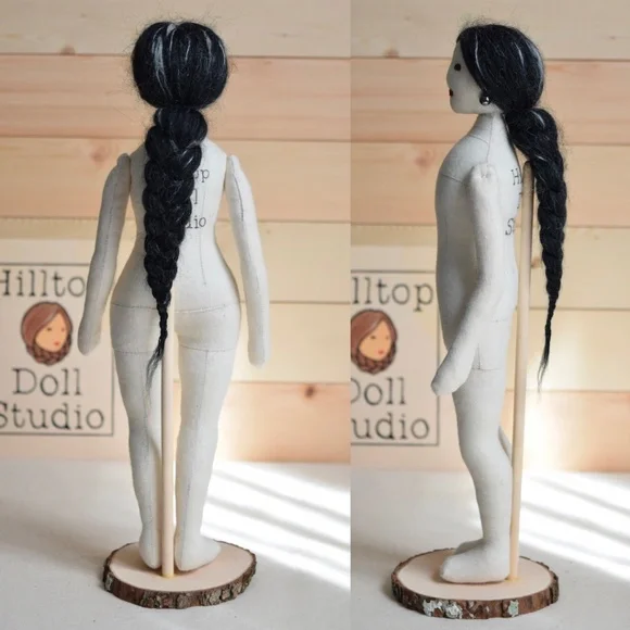 Fabric Doll "Willow" Handcrafted Textile Cloth Heirloom Primitive Doll - Picture 7 of 15